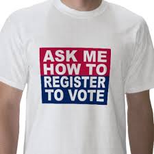 Ask me how to register to vote - t-shirt