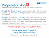 proposition 42 ballot measures open meetings elections California