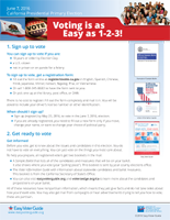 voting easy as 1-2-3, california, voter registration, elections, 