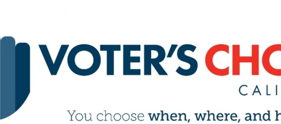 Voter's Choice California logo Voter's Choice California increasing voter turnout through vote centers