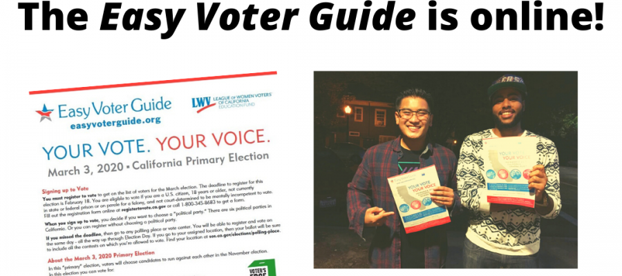 Easy Voter Guide, California, elections, voting, cavotes, ballot measures, hoe to vote, elections, caelections, Prop 13, March 3 primary