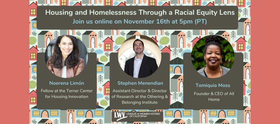 Housing and Homelessness through a Racial Equity Lens, announcement of webinar