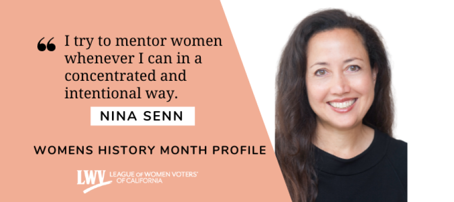 Nina Senn, League of Women Voters of Oakland, Womens History Month Profile Nina Senn, Oakland, Women's History Month, mentoring, League of Women Voters, California