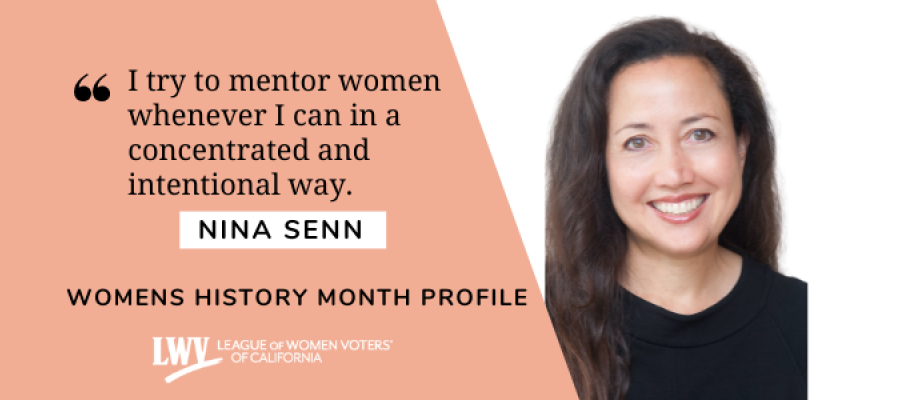 Nina Senn, Oakland, Women's History Month, mentoring, League of Women Voters, California