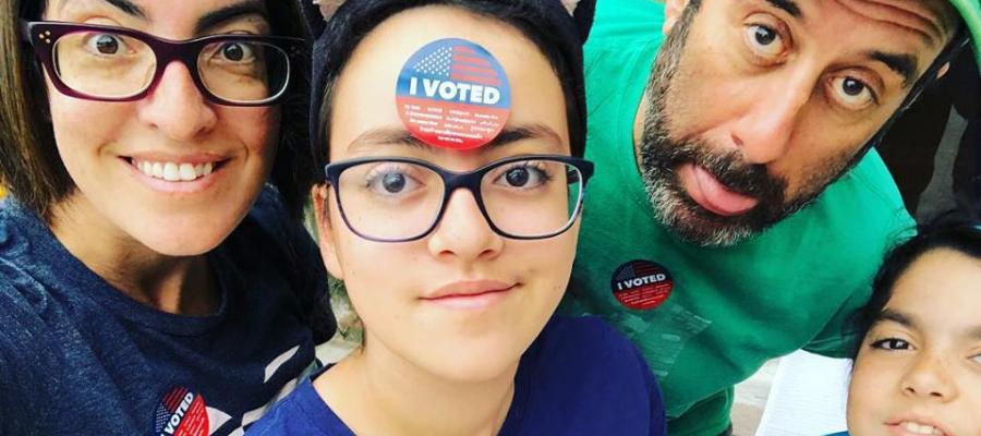 Family ivoted picture, cavotes, elections, California, Los Angeles, Sarah Levy