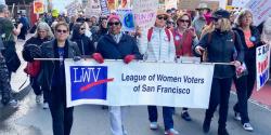 100th birthday League of Women Voters of California, voting, sheisme, women power the vote, elections, sentennial, suffrage