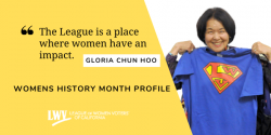 Gloria Chun Hoo, San Jose, League of Women Voters, Womens History Month