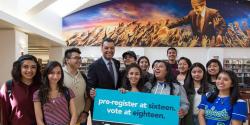 Secretary of State Alex padilla Preregistration for 16 and 17 year olds, voter registration, voting, youth, high school