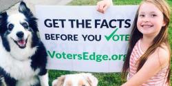 voter's edge lawn signs wth dogs