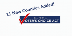 new VCA counties in California, voting, elections, vote centers, stephanie doute 